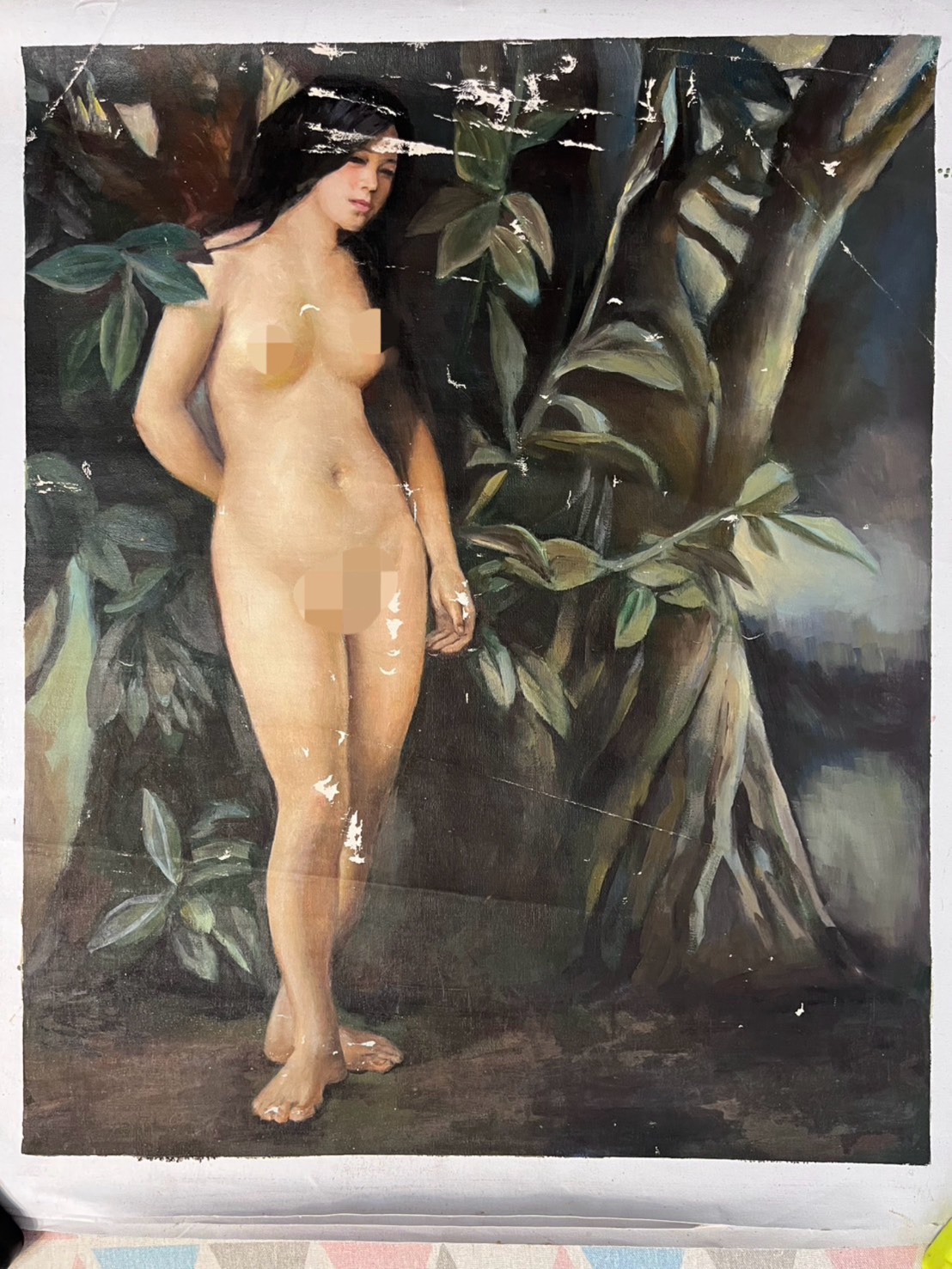 Naive nudes - artwork - six pieces on canvas 純真裸體藝術畫布作品-六件組